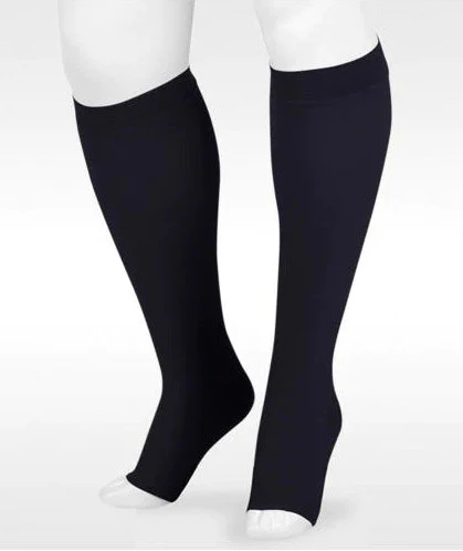 Juzo Dynamic Knee High, 20-30 mmHg, 5 cm Silicone Band, Open Toe (3511AD5SB)