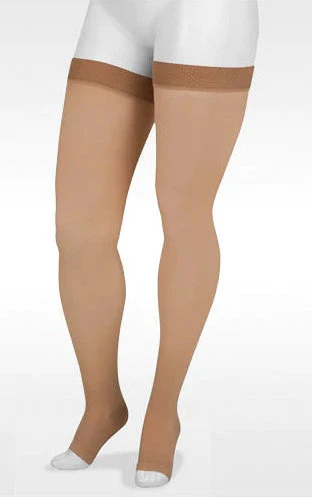 Juzo Basic Thigh High, 15-20 mmHg, Silicone Band, Open Toe (4410AGSB) - Image 2