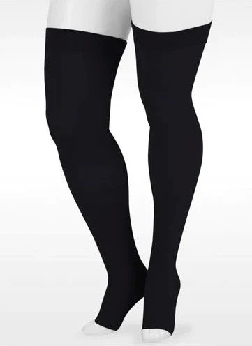 Juzo Dynamic Thigh High, 20-30 mmHg, 5 cm Silicone Band, Open Toe (3511AGSB)