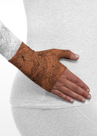 Juzo Soft Gauntlet w/Thumb (BUTTERFLY HENNA-CINNAMON)