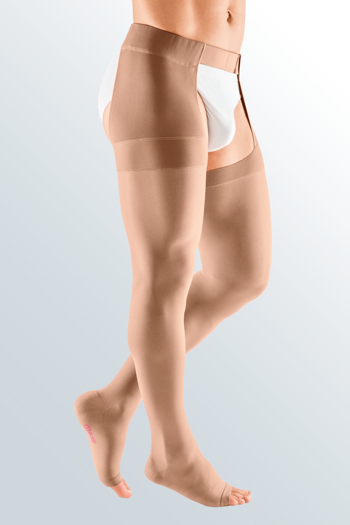 Mediven Plus, 30-40 mmHg, Thigh w/Waist Attachment, Open Toe - Image 5