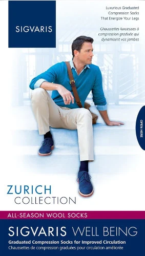 Sigvaris 192C All-Season Merino Wool for Men, 15-20 mmHg, Knee High, Closed Toe - Image 4
