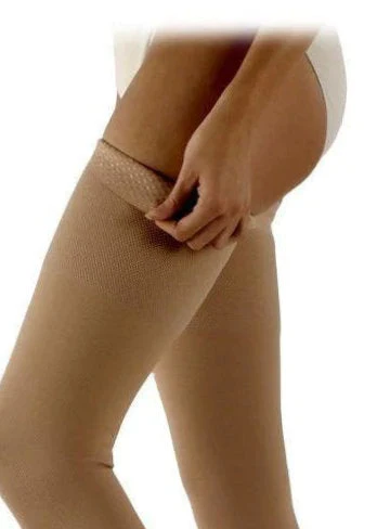 Sigvaris 504N Natural Rubber Thigh High 40-50 mmHg, Open Toe, Silicone Dot Band - Image 3