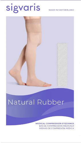 Sigvaris 505T Natural Rubber Thigh High 50-60 mmHg, Open Toe - Image 4