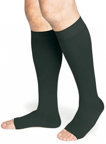 Sigvaris 552CO Secure, 20-30 mmHg, Knee High, Open Toe, Silicone Dot Band