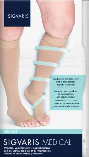 Sigvaris 552CO Secure, 20-30 mmHg, Knee High, Open Toe, Silicone Dot Band - Image 4