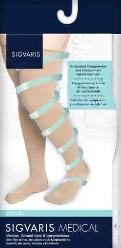 Sigvaris 553N Secure, 30-40 mmHg, Thigh High, Closed Toe, Silicone Band - Image 6