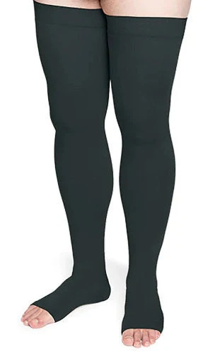 Sigvaris 553NO Secure, 30-40 mmHg, Thigh High, Open Toe, Silicone Band - Image 2