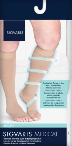 Sigvaris 554CO Secure, 40-50 mmHg, Knee High, Open Toe, Silicone Dot Band - Image 4