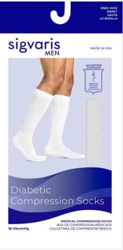 Sigvaris 602C Diabetic Sock, 18-25 mmHg, Knee High, Closed Toe - Image 4