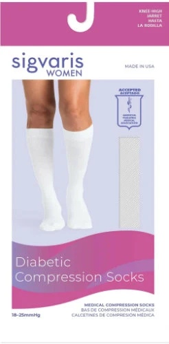 Sigvaris 602C Diabetic Sock, 18-25 mmHg, Knee High, Closed Toe - Image 5