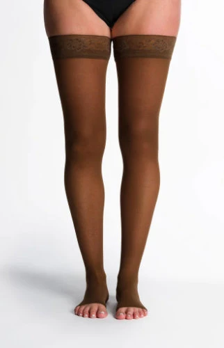 Sigvaris 781NO Sheer, 15-20 mmHg, Thigh High, Grip Top, Open Toe - Image 5