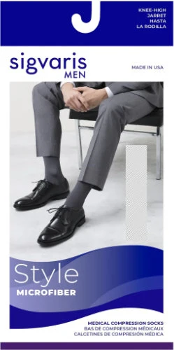 Sigvaris 823C Microfiber for Men, 30-40 mmHg, Knee High - Image 5