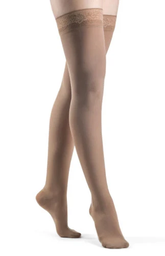 Sigvaris 843N Soft Opaque, 30-40 mmHg, Thigh High, Sensinnov Band, Closed Toe - Image 3