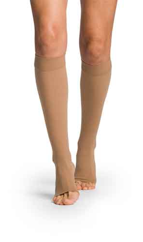 Sigvaris 862C/S Women's Opaque, 20-30 mmHg, Knee High w/Silicone Top Band - Image 2