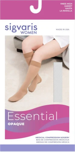 Sigvaris 862C/S Women's Opaque, 20-30 mmHg, Knee High w/Silicone Top Band - Image 5