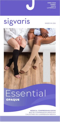 Sigvaris 862CO Unisex Opaque, 20-30 mmHg, Knee High, Open Toe - Image 3