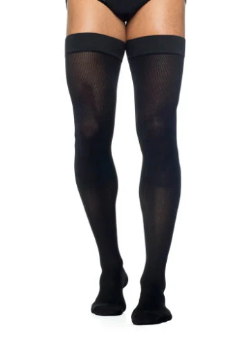 Sigvaris 862N Men's Opaque, 20-30 mmHg, Thigh High w/Silicone Top Band