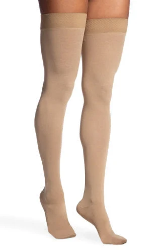 Sigvaris 862N Women's Opaque, 20-30 mmHg, Thigh High w/Silicone Band - Image 4