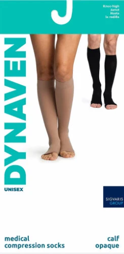 Sigvaris 972CO Unisex Dynaven Opaque, 20-30 mmHg, Knee High, Open Toe - Image 3