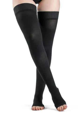 Sigvaris 972NO Unisex Dynaven Opaque, 20-30 mmHg, Thigh High, Open Toe
