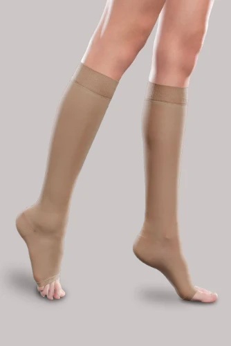 Therafirm Sheer Ease Women's Knee Highs, 30-40 mmHg, Open Toe - Image 3